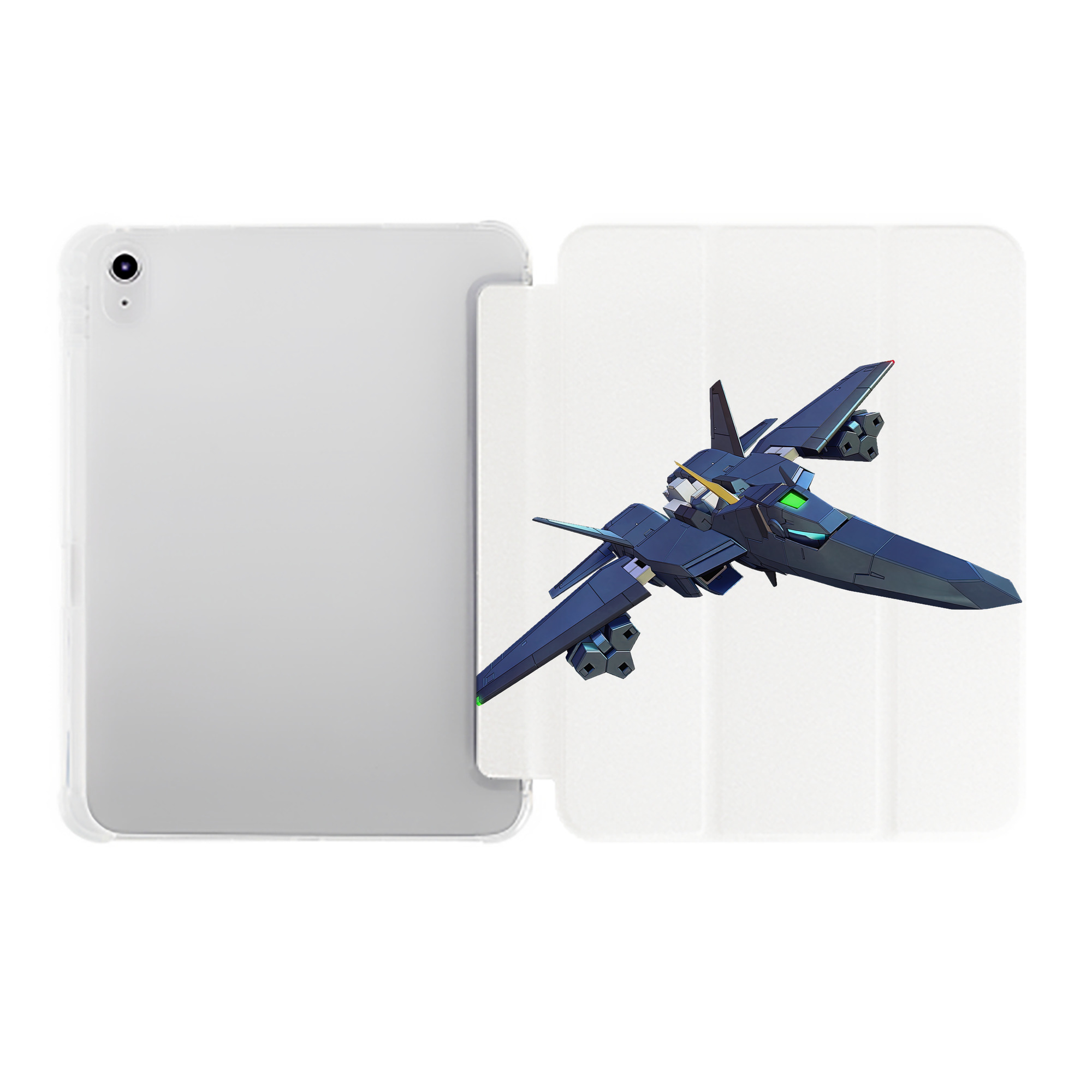 （画像用） 機動戦士ガンダム Mobile Suit Gundam IPad ケース ペン収納付き 三つ折りスタンド PUレザー×シリコン 対応機種9.5/10.5/10.9インチ
